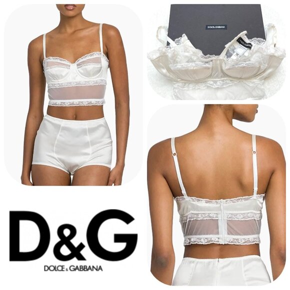 Dolce & Gabbana Tops - NEW IN Box Dolce & Gabbana Silk blend Lace Bustier Top $945